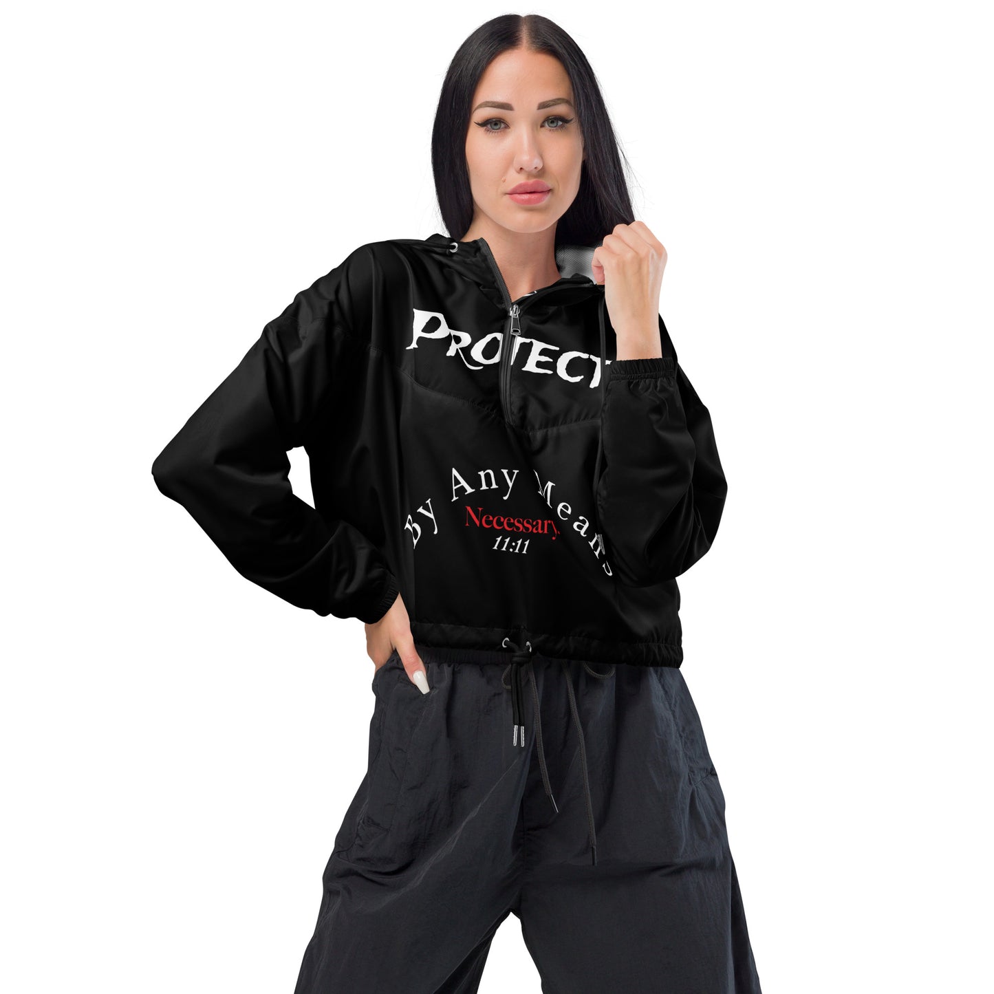 We:Are cropped windbreaker